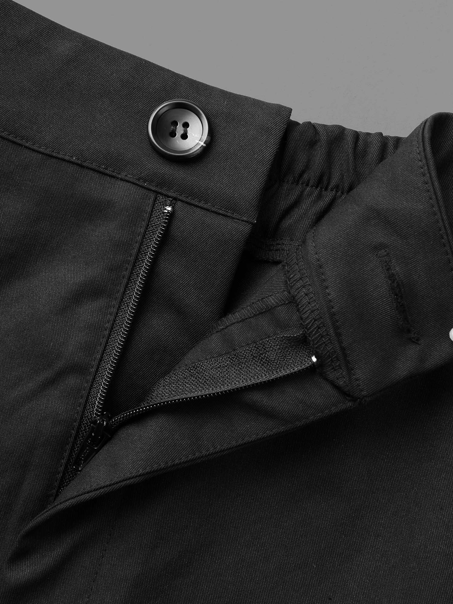 Solid Button Up Slightly Stretchy Skirt