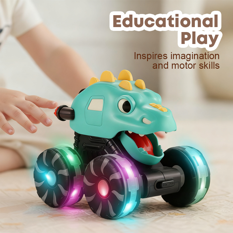 🦖🚙Press & Go Dinosaur Toy Car With Lights🎁