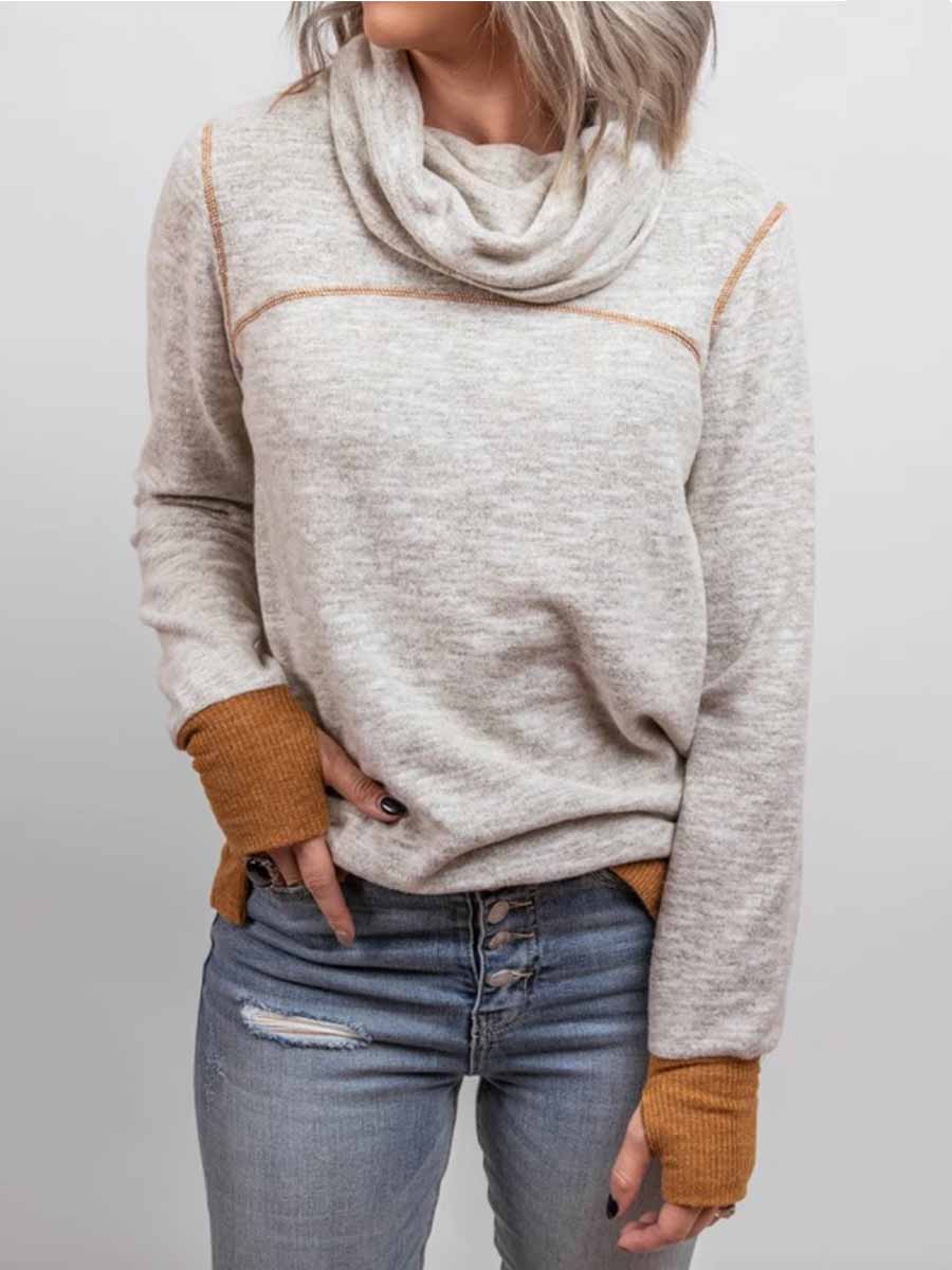 Piled Collar Sweatshirt