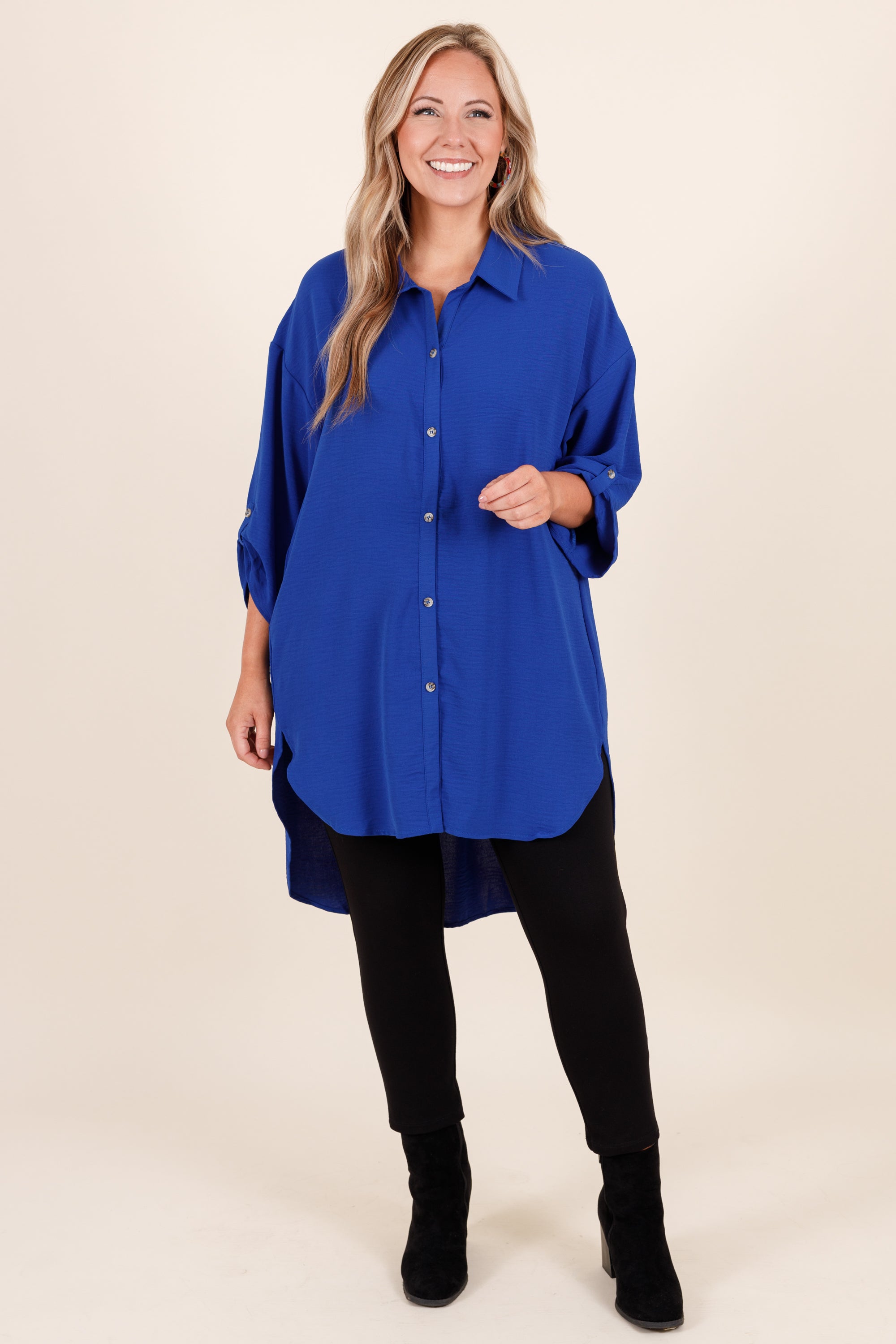 Risks To Take Top. Royal Blue