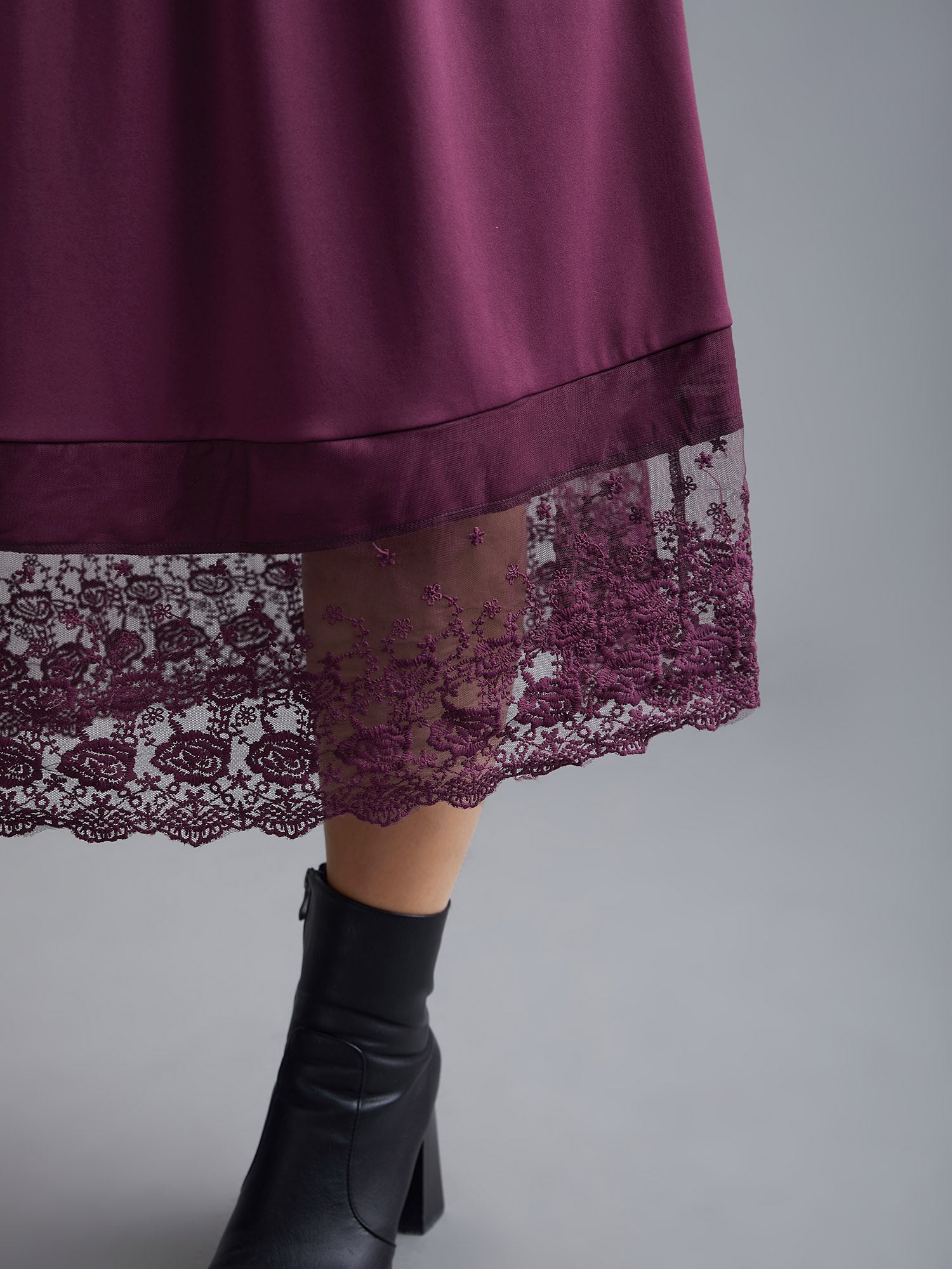 Floral Embroidered Mesh Crisscross Dress