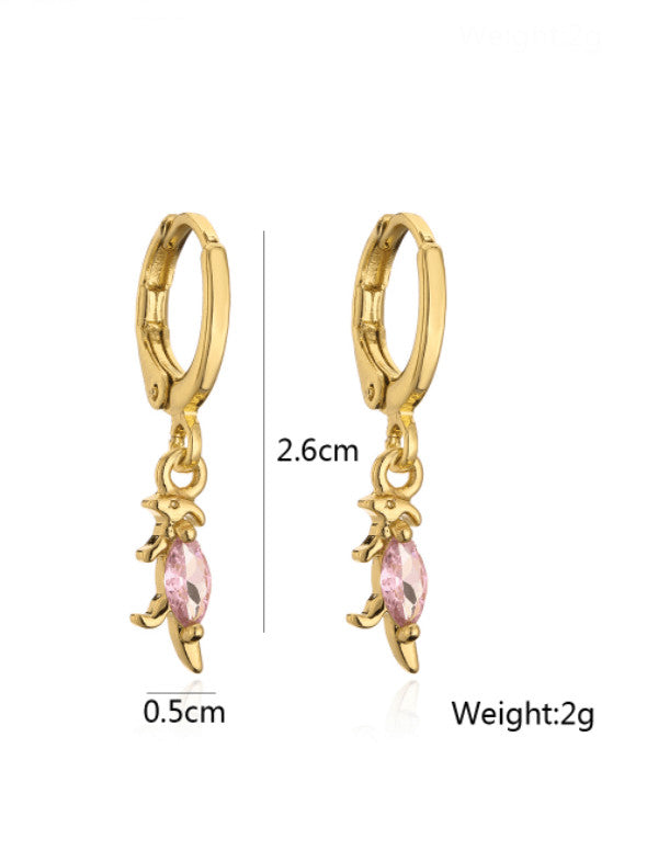 Cubic Zirconia Animal Earrings