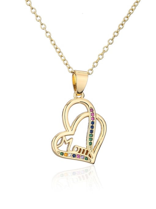 Cubic Zirconia MOM Pendant & Chain