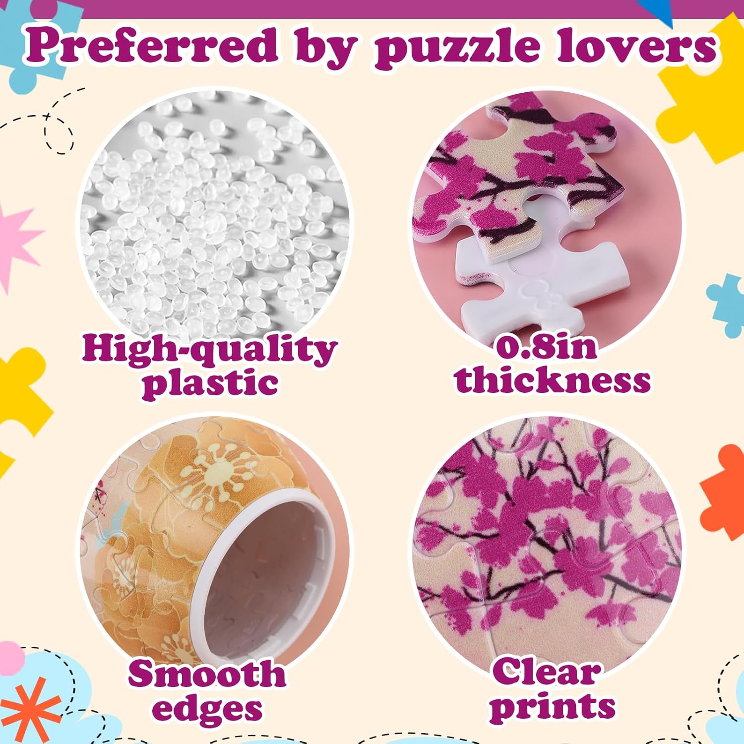 Unique 3D Puzzle - 160 Pieces of Puzzle Flower Vase, Plum Blossom Themed Art Projects Gift