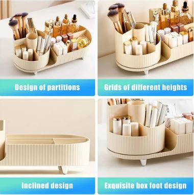 Glamour Beauty Organizer Rotating Makeup Display Storage Organizer