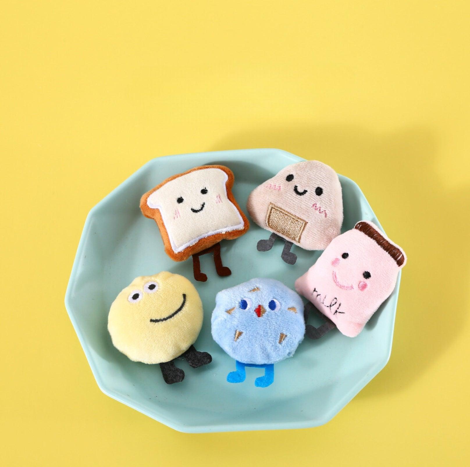 Food Lover Catnip Cat Toy Set With Bell (5pcs)