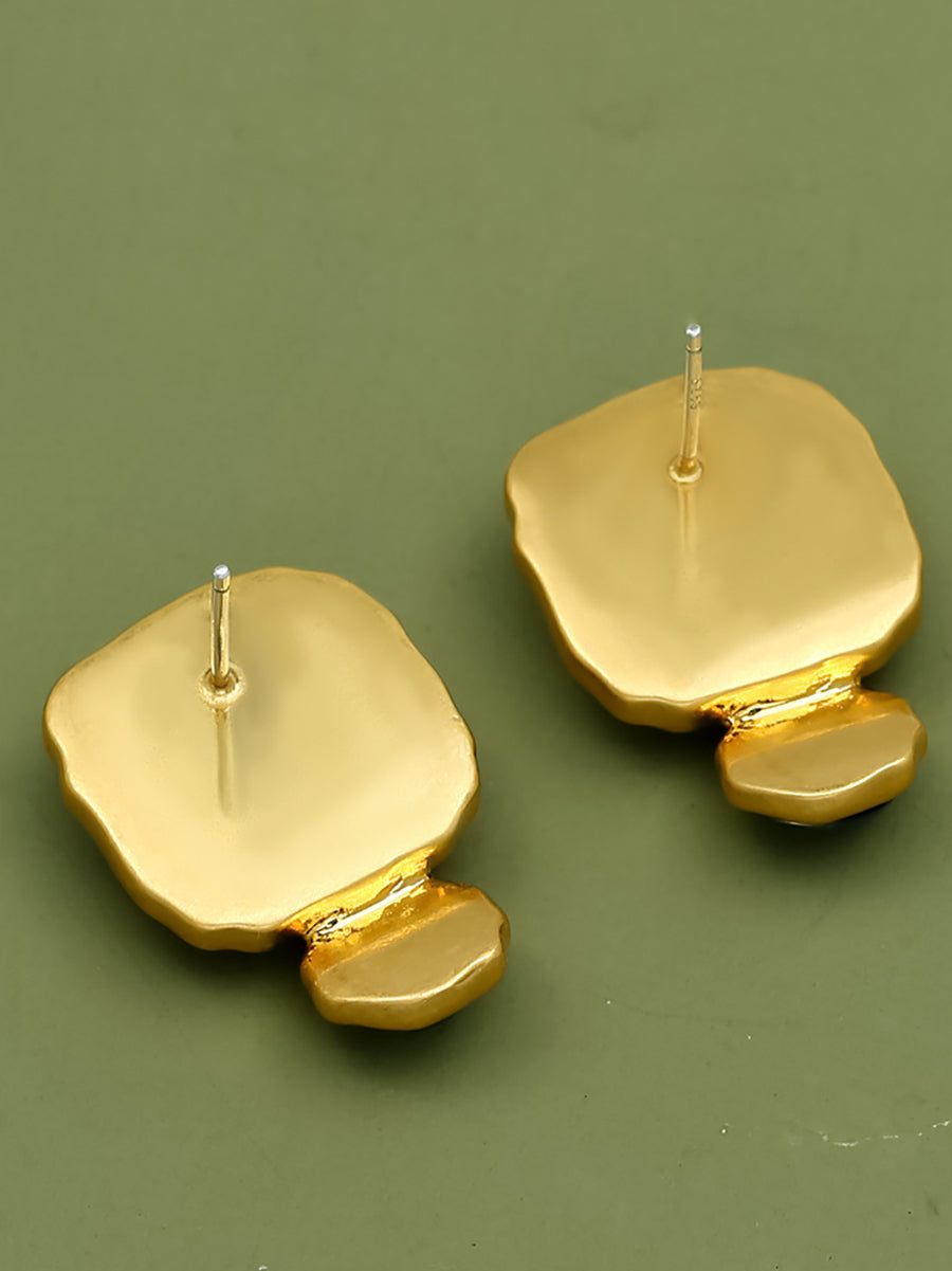 Women Vintage Copper Resin Silver Earrings