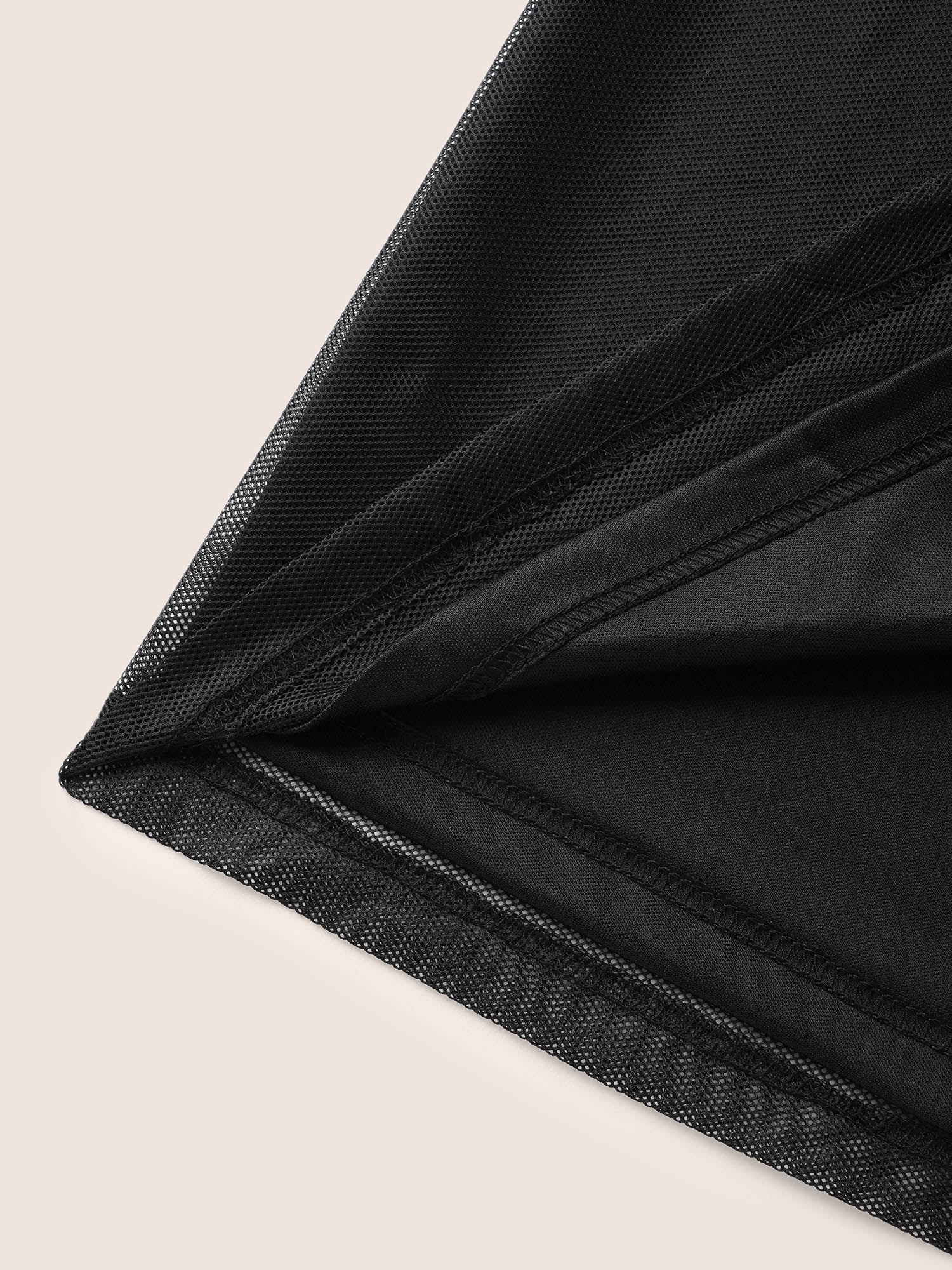 Letter Rhinestone Mesh Patchwork Sleeveless Dress