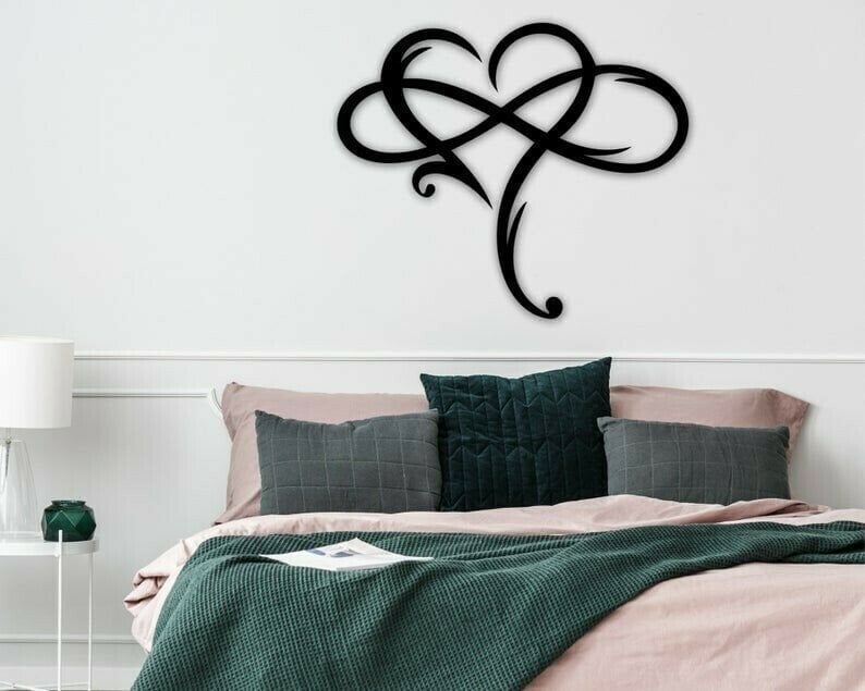 Infinity heart - Steel wall decor Metal Wall art