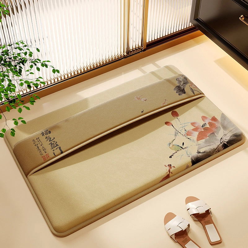 Casual Solid Color Polyester Fiber (polyester) Carpet Bathing