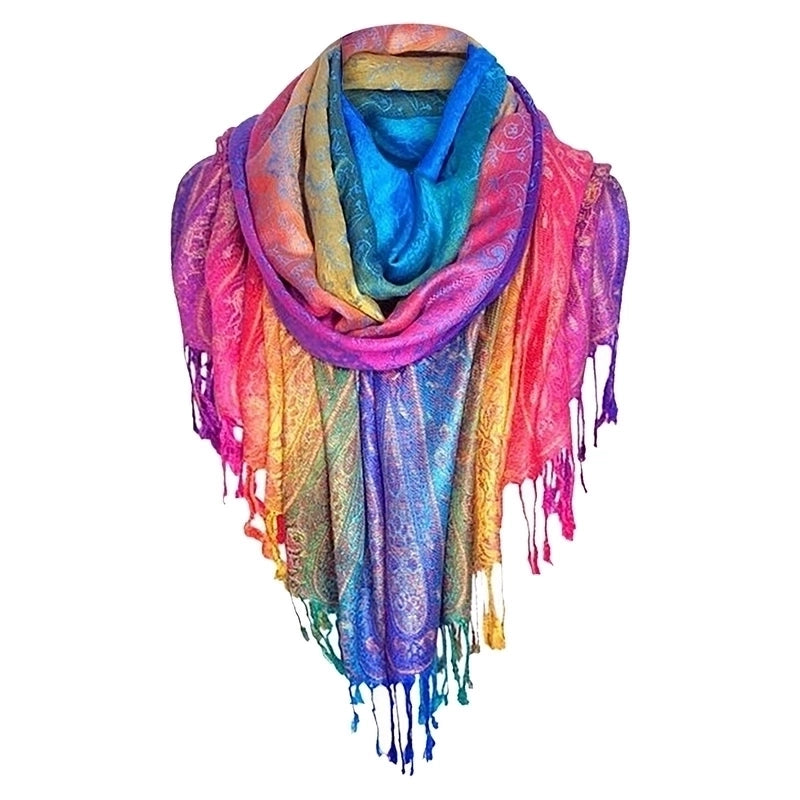 Women's Casual Color Block Nylon Scarf