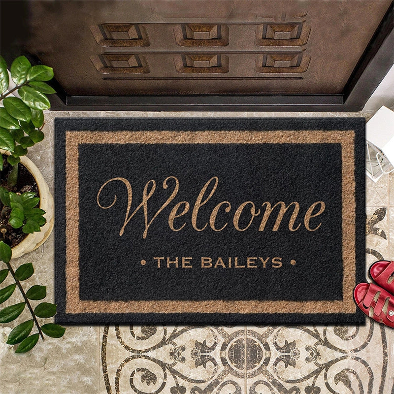 Retro Animal Letter Flower Polyester Carpet Bathing
