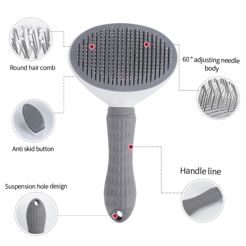Minimalist Pp Stainless Steel Solid Color Pet Grooming Tools