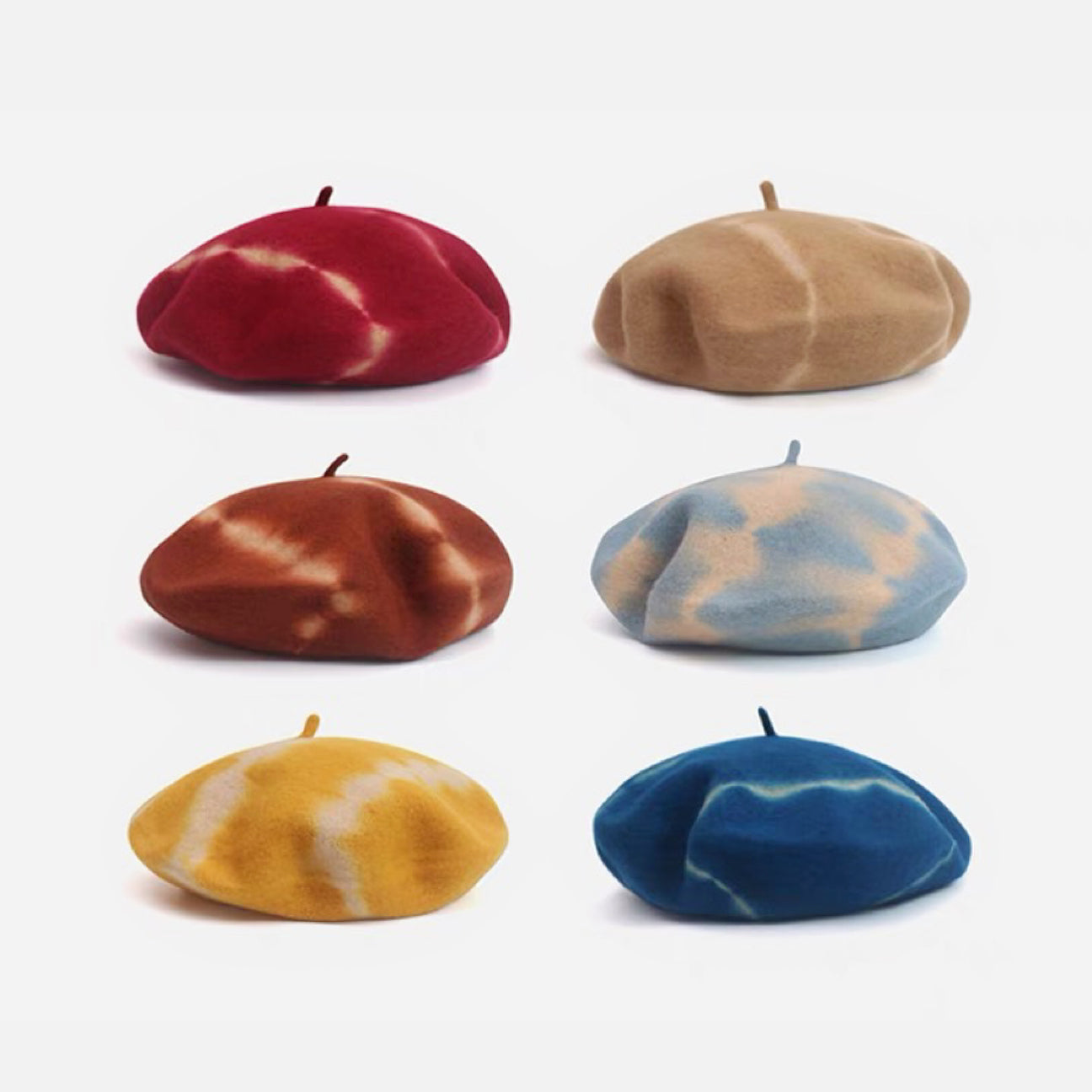 Tie Dye Wool Beret