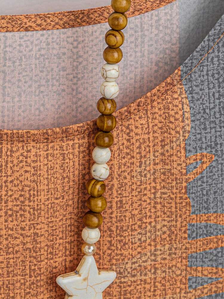 Women's Summer Printed Round Neck Short Sleeve Casual Shirt