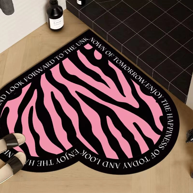 Casual Elegant Heart Shape Polyester Carpet Bathing