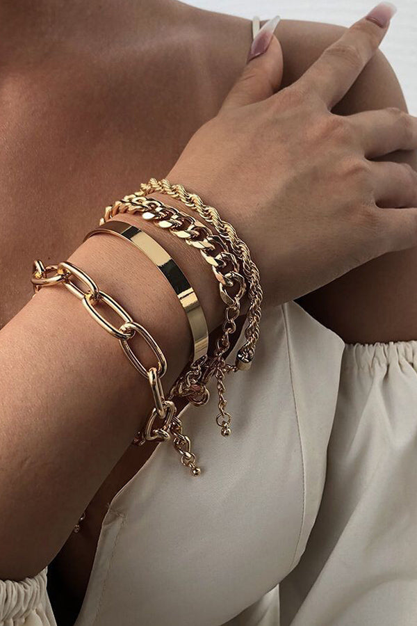 4PCS Fashion Multilayer Bracelet For Women