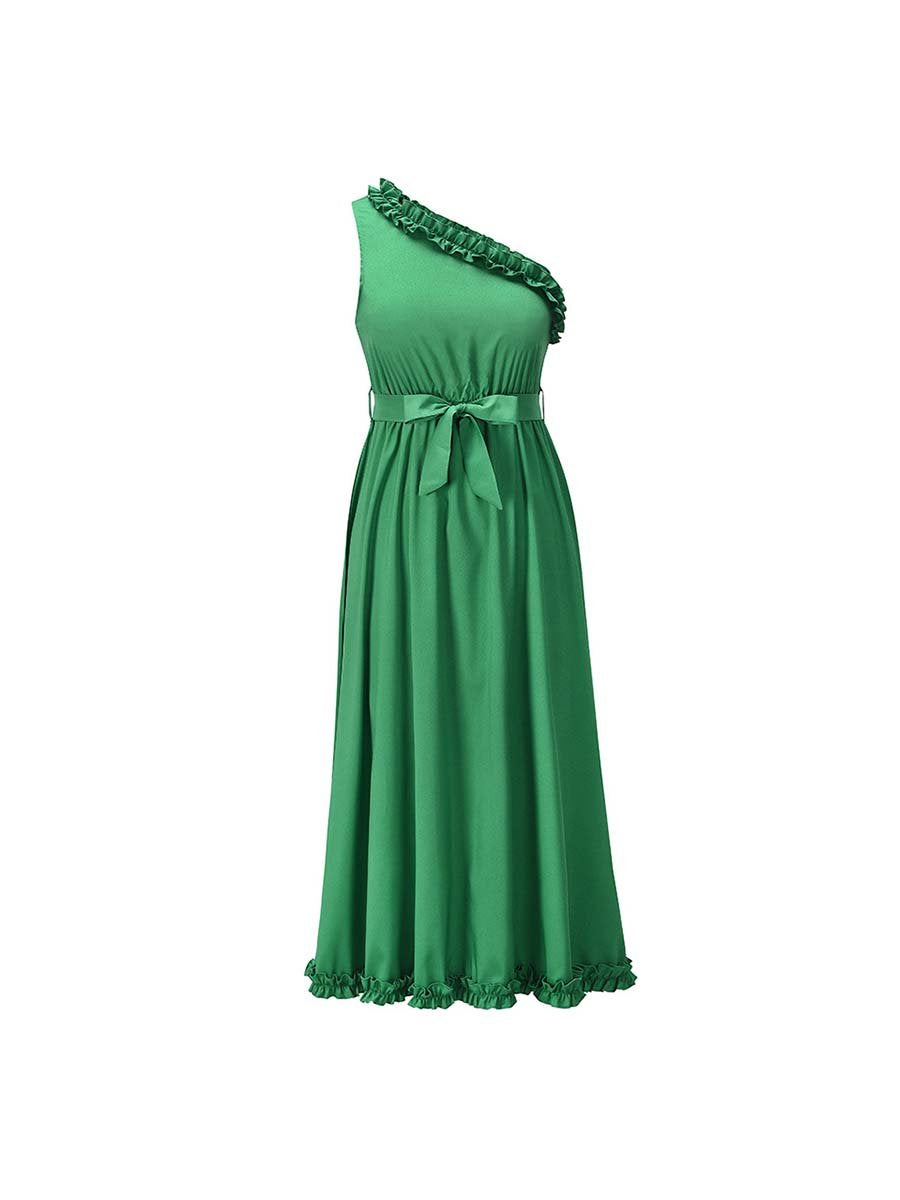 Ruffle One-Shoulder Dress