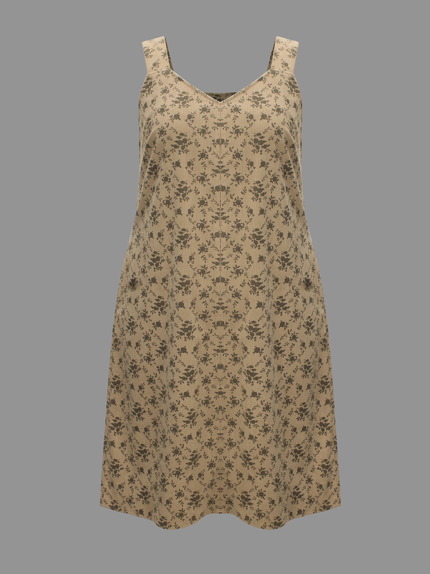 Suspender Skirt Style Floral Dress