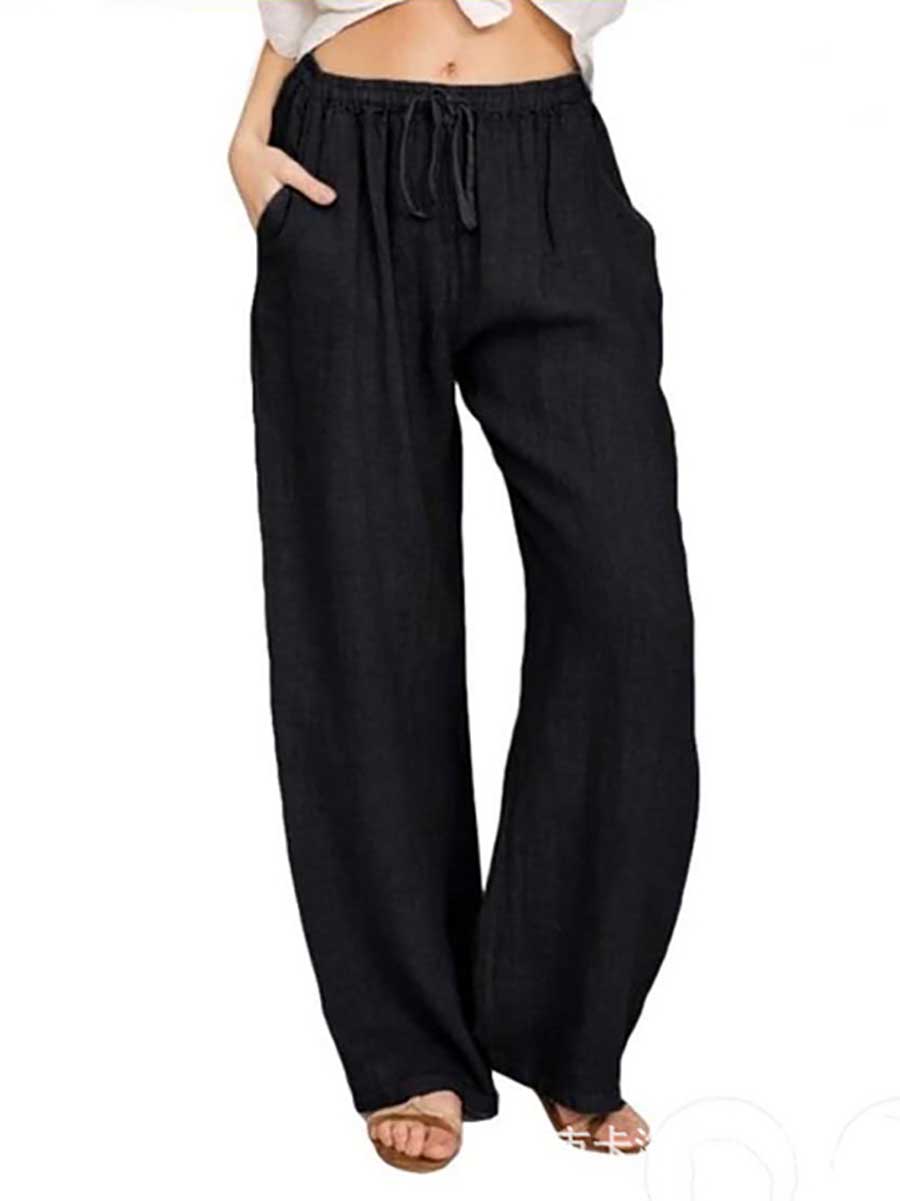 Loose Linen Casual Wide Leg Pants