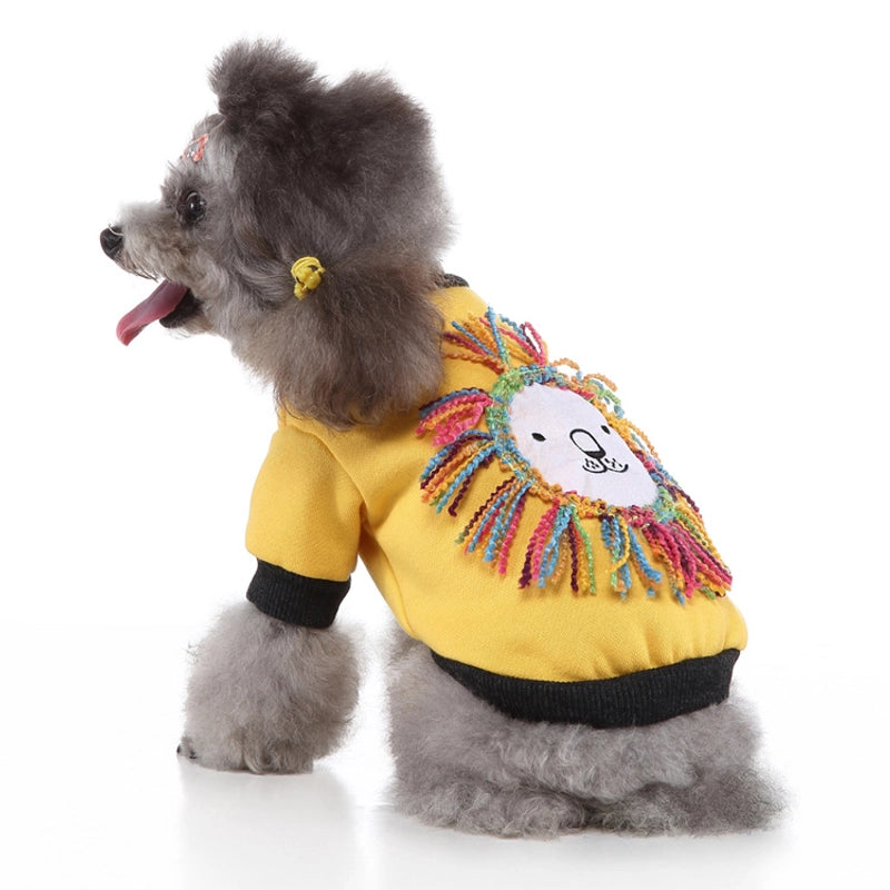Casual Polyester Lion Pet Clothing