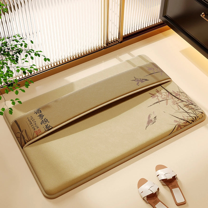 Casual Solid Color Polyester Fiber (polyester) Carpet Bathing