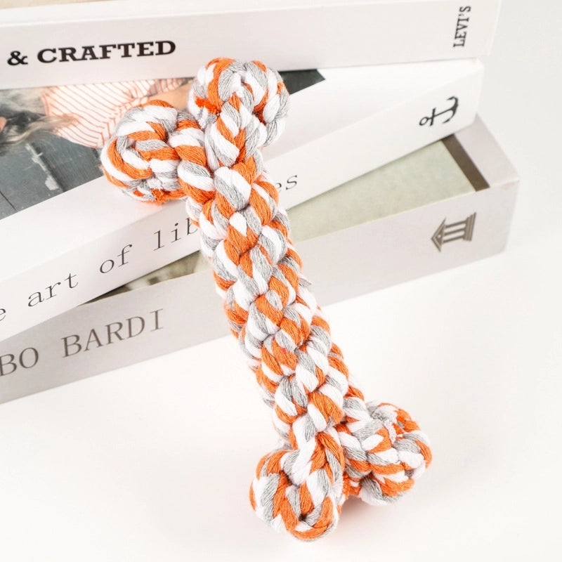 Accessories Bone Shape Woven Cotton Rope Pet Toy