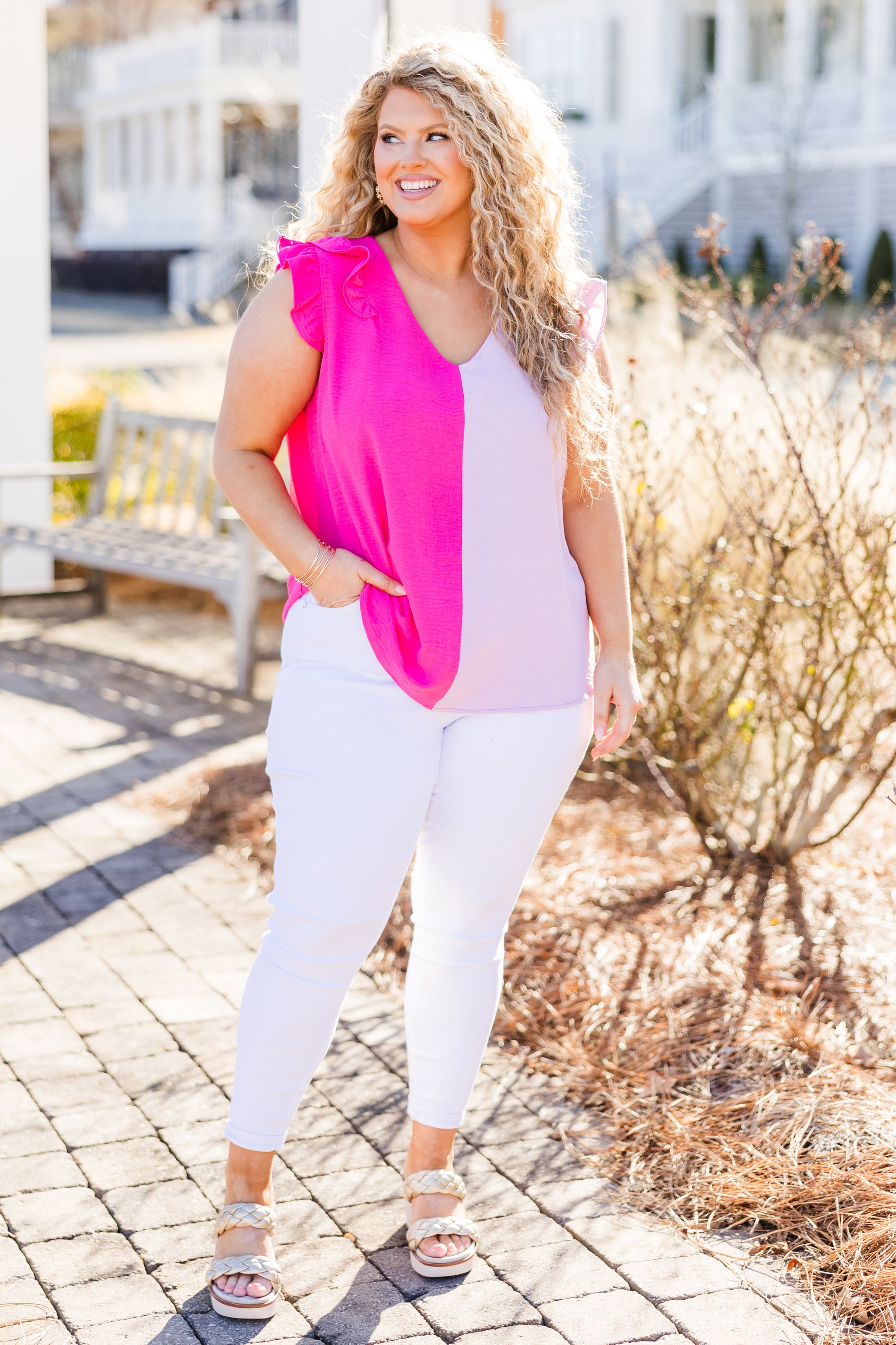 Half Of My Love Top. Pink