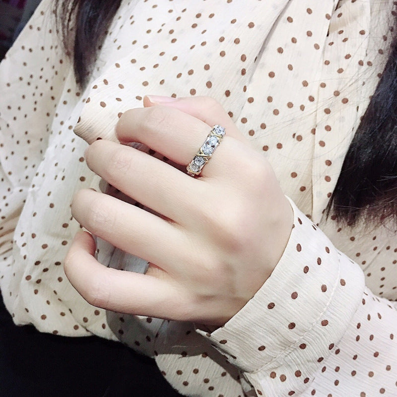 Cross Full Moissanite Diamond Ring