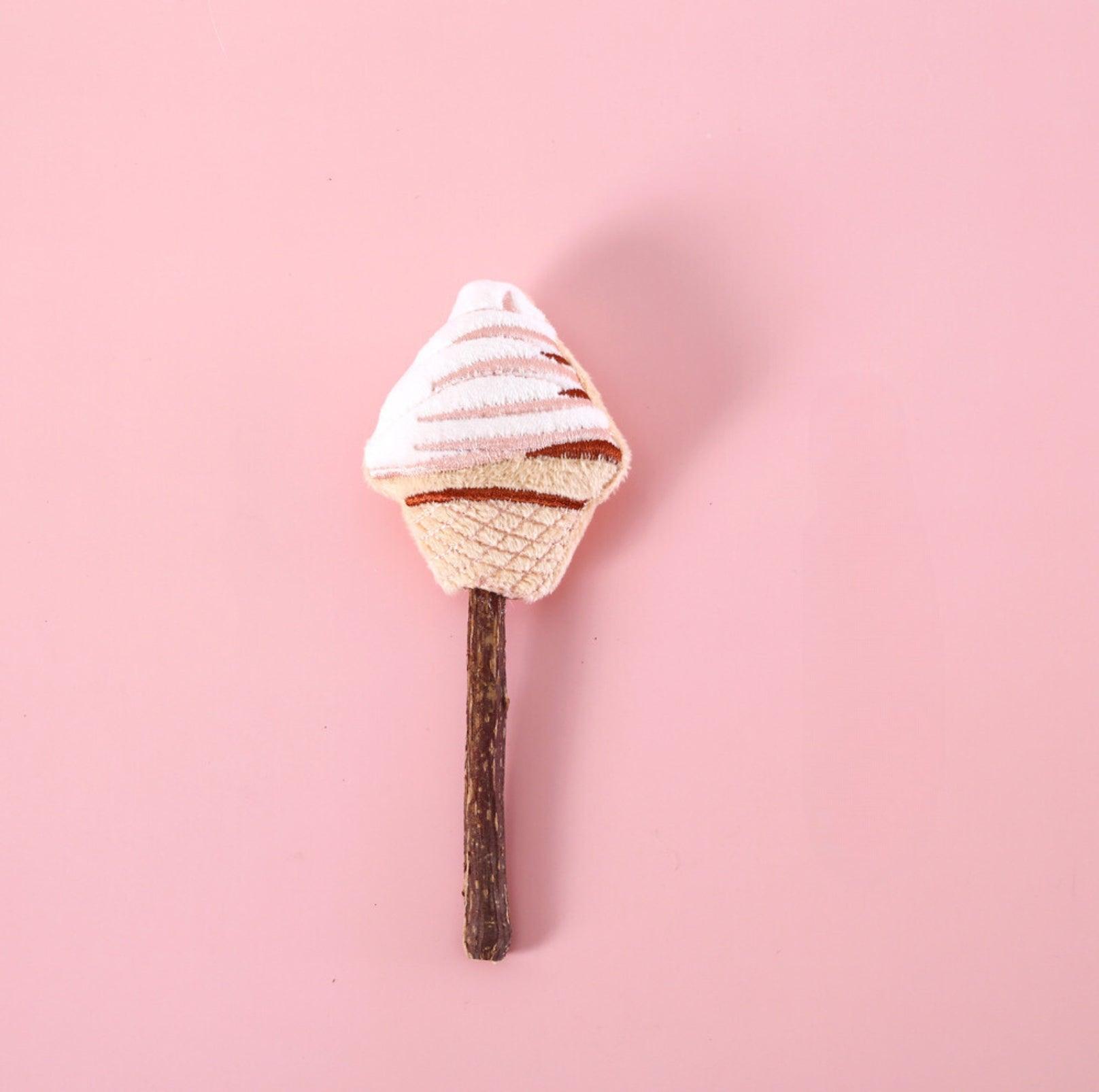 Polygonum Stick Cat Toys - Plush Cartoon Design