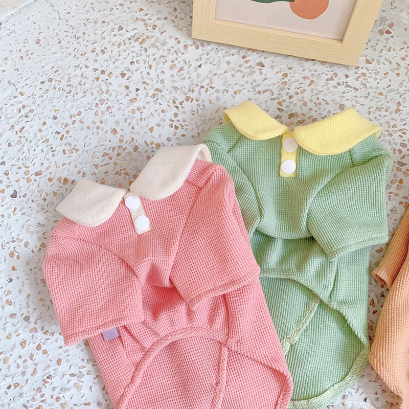 Bowknot Design Collar Dog Cat Sweater