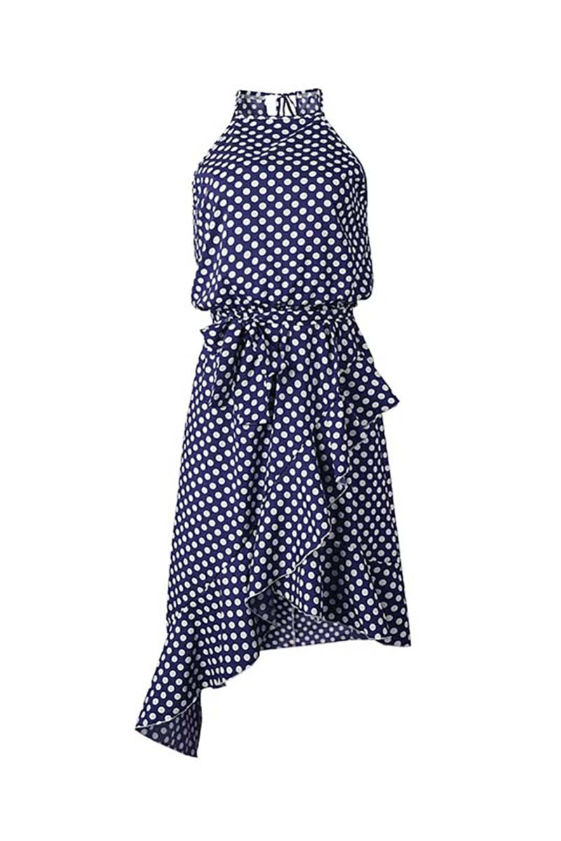 Irregular Polka Dot Dress