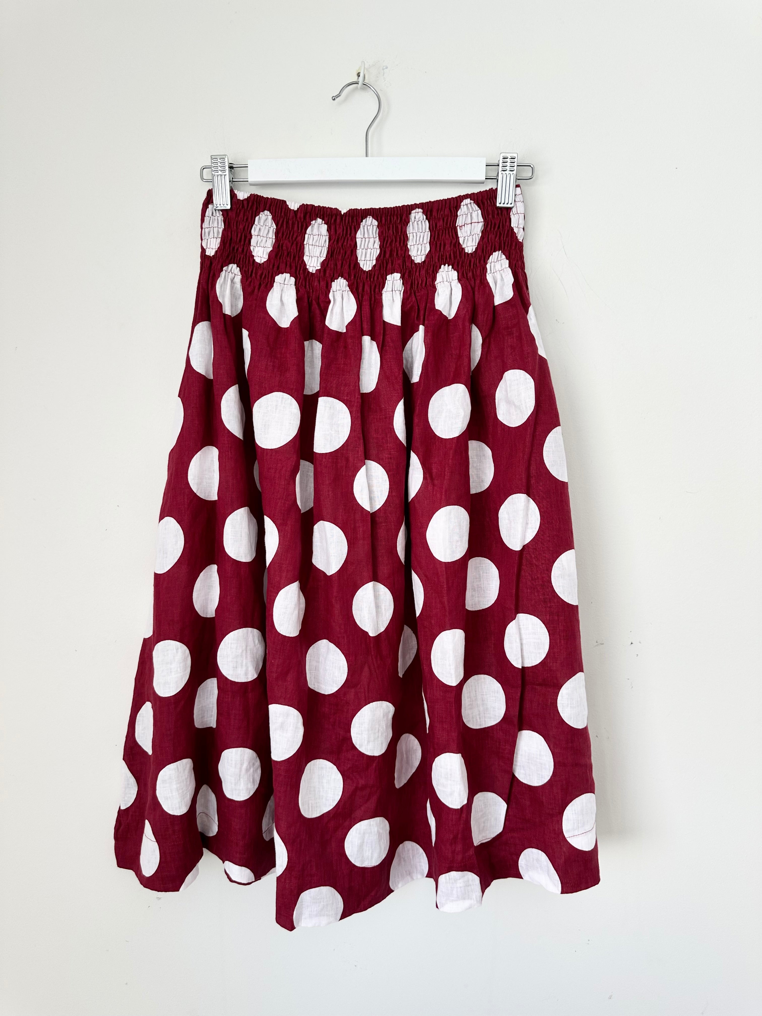 big wine spot linen