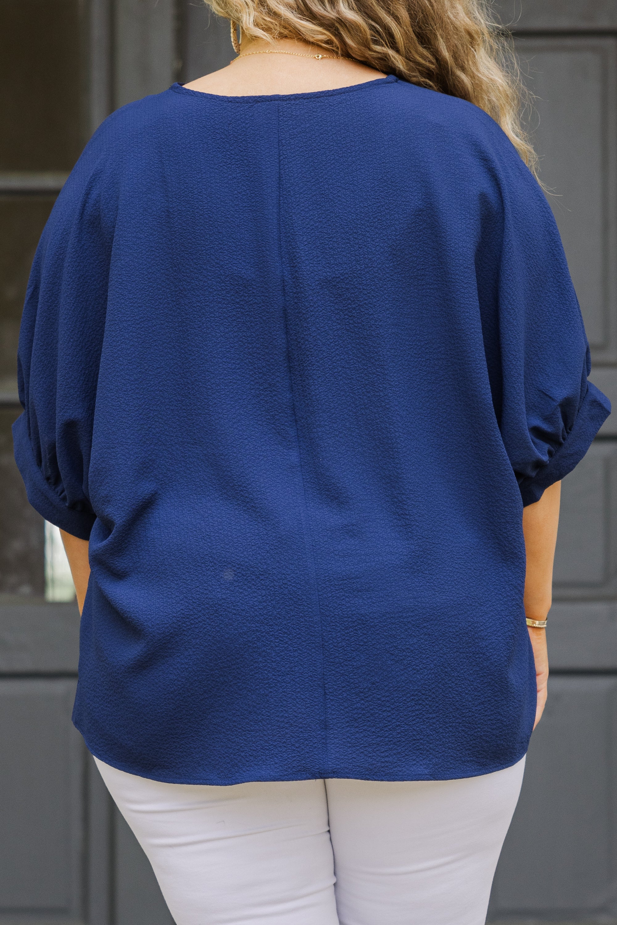 Social Scene Top. Navy