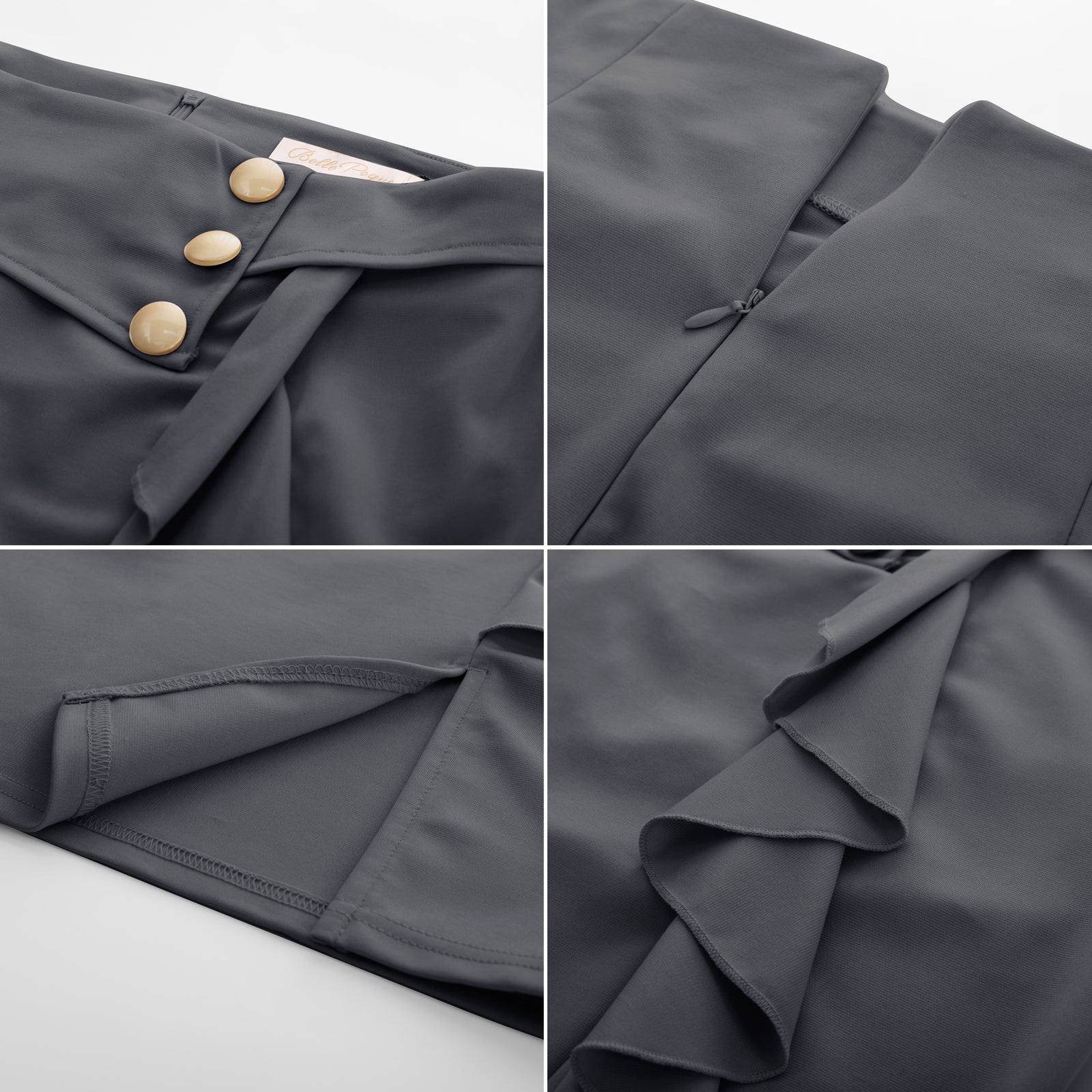 Front Slit Skirt High Waist Ruffle Decorated Bodycon Skirt