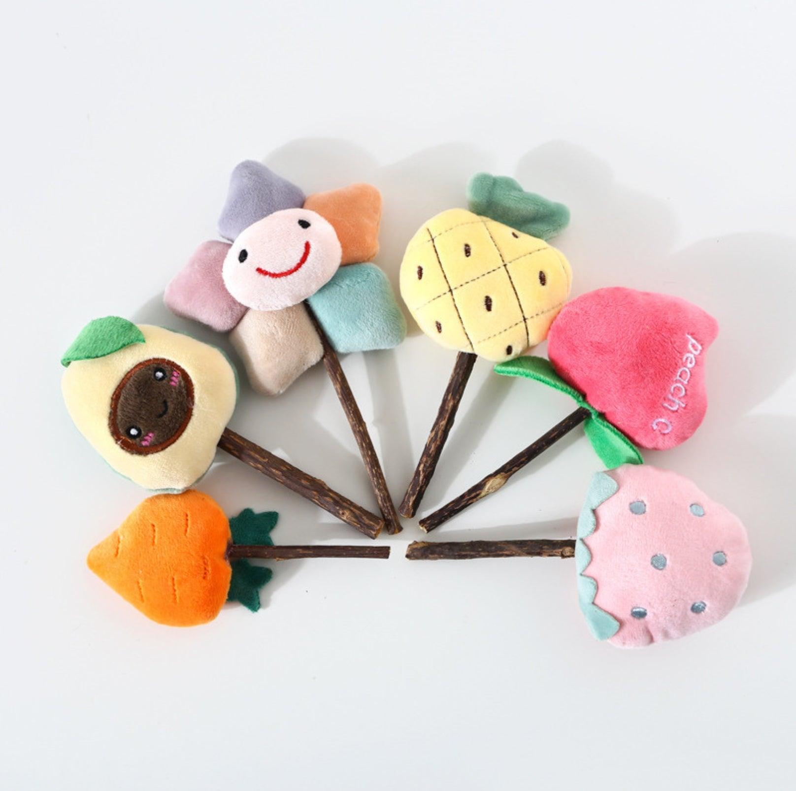 Adorable Cartoon Plush Polygonum Stick Cat Toys