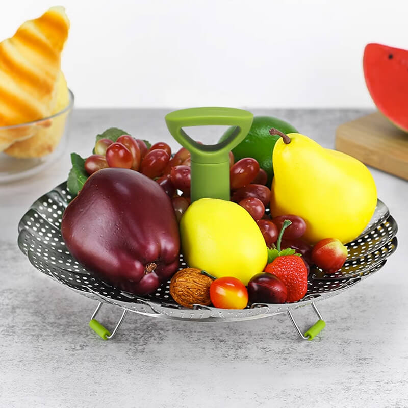 Stainless steel folding vegetable steamer (🔥New Year's discount. 49% discount🔥)