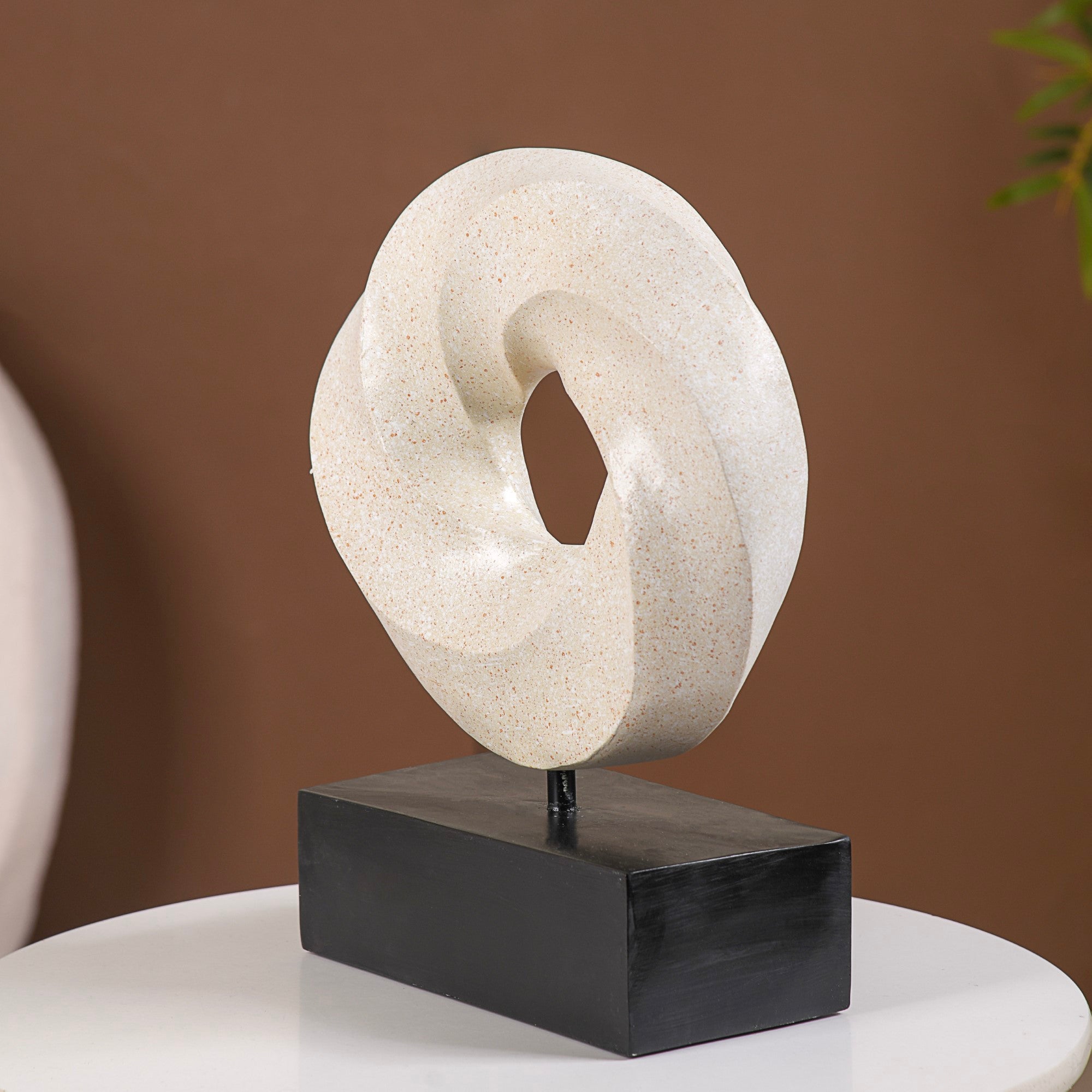 Vortex Art Decor Showpiece White