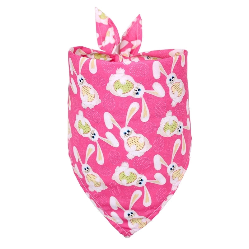 Minimalist Classic Style Polyester Easter Rabbit Pet Saliva Towel
