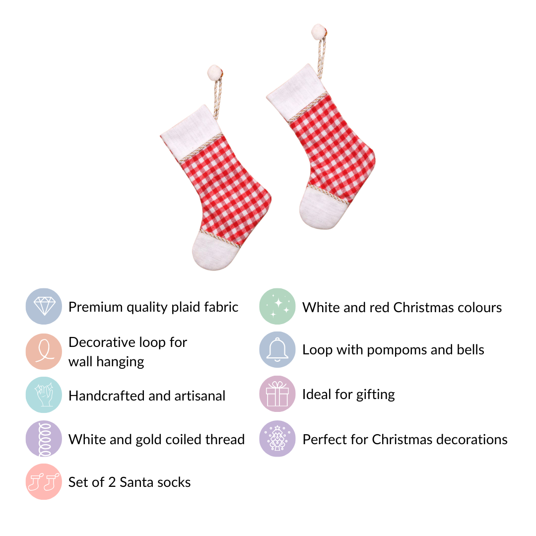 Set Of 2 Festive Stockings