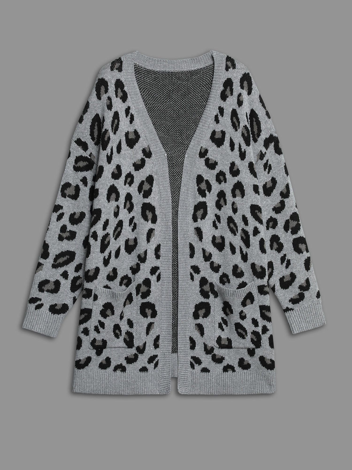 Supersoft Essentials Leopard Print Kimono Collar Cardigan
