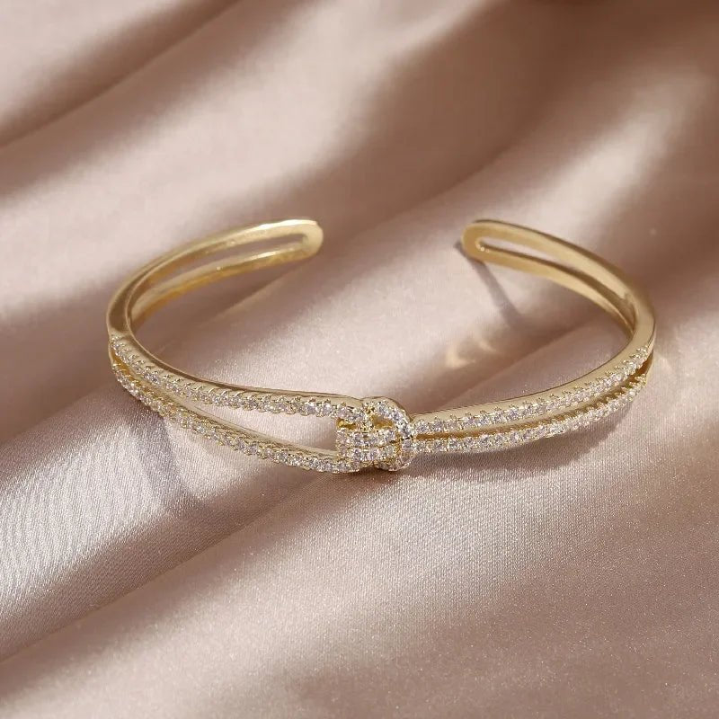 Diamond Knot Cuff Bracelet