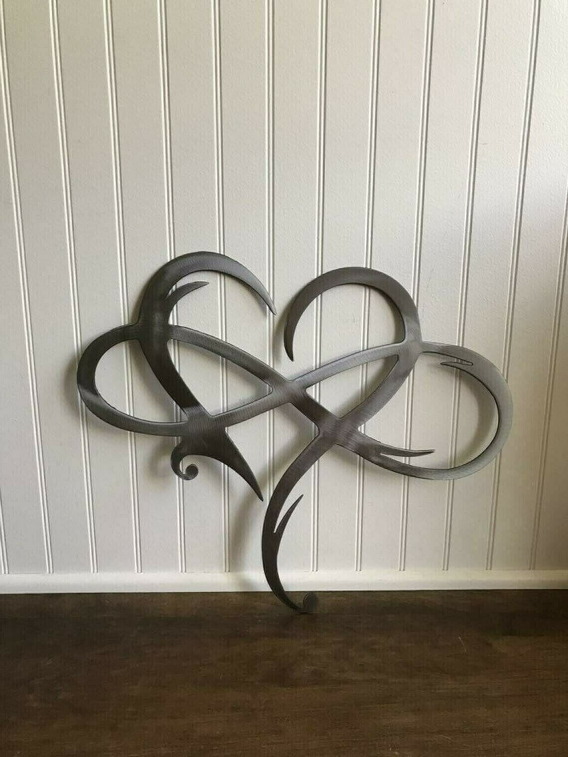 Infinity heart - Steel wall decor Metal Wall art