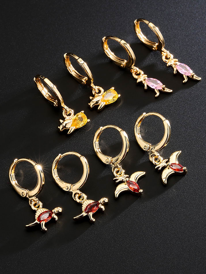 Cubic Zirconia Animal Earrings