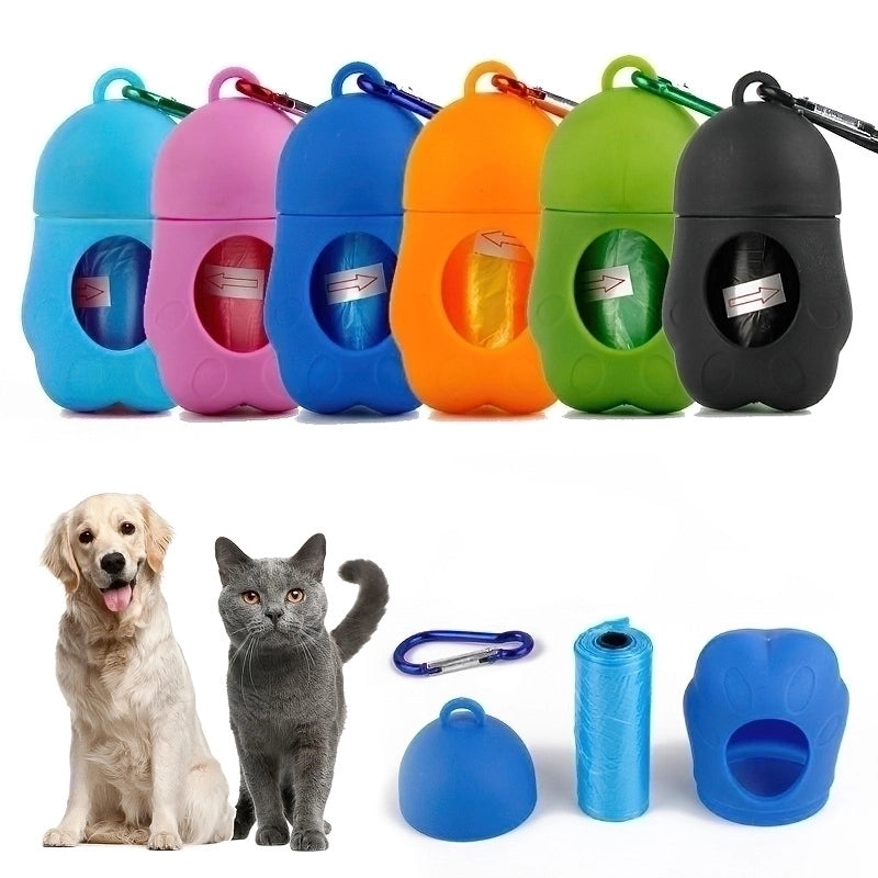 New Portable Solid Color Pet Portable Outdoor Waste Box