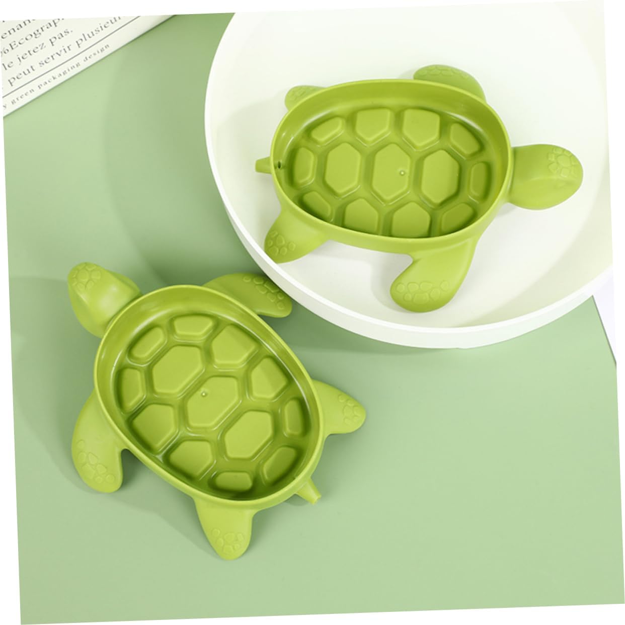 Turtle Soap Dish Holder Soap Storage Draining Tray