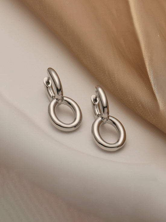 Gold Plated Round Drop Earrings