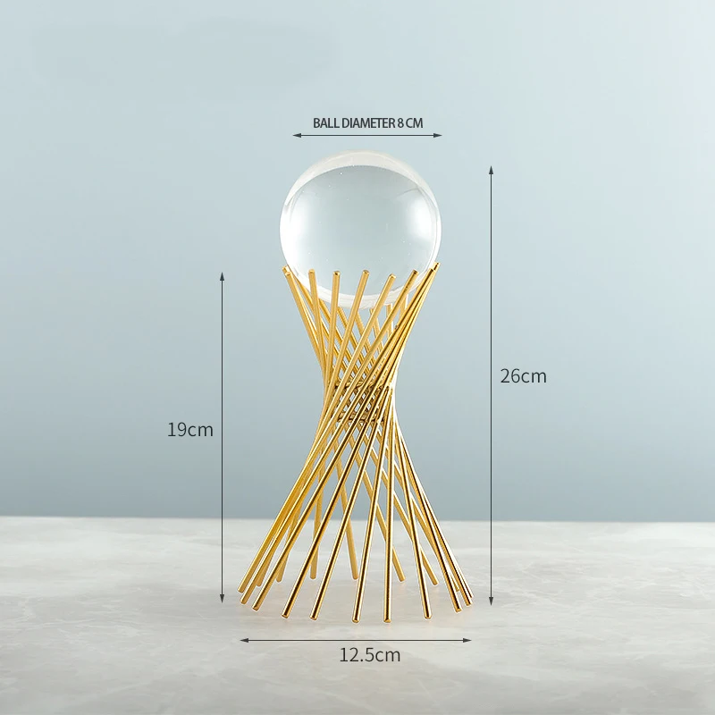 Brass Interior Modern  Table Living Room Gold Deer Accessories Other Luxury Crystal Ball Decoration Home Decor For Home