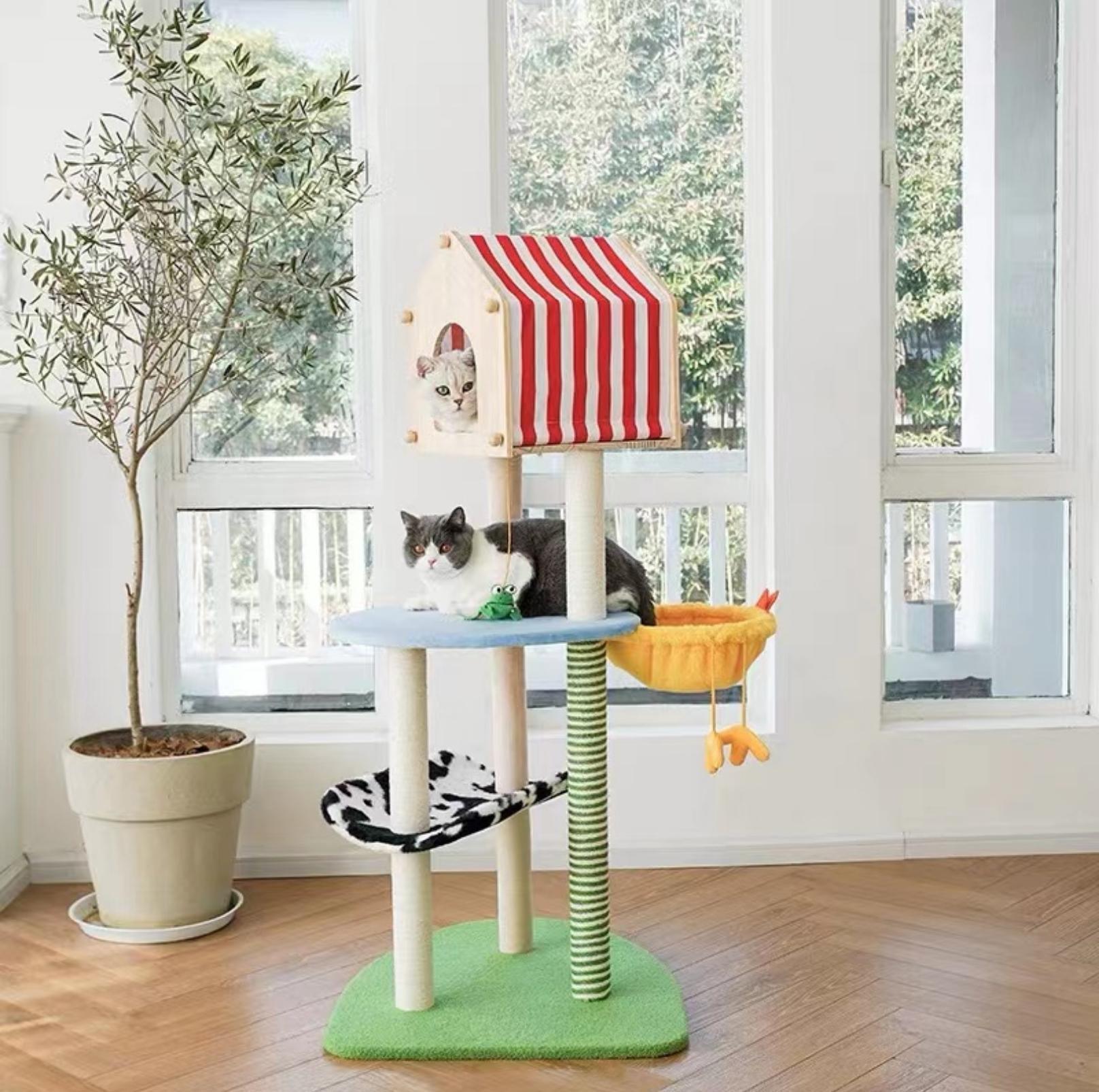 Farm Vibe Cat Tree Climbing Frame With Scratching Posts