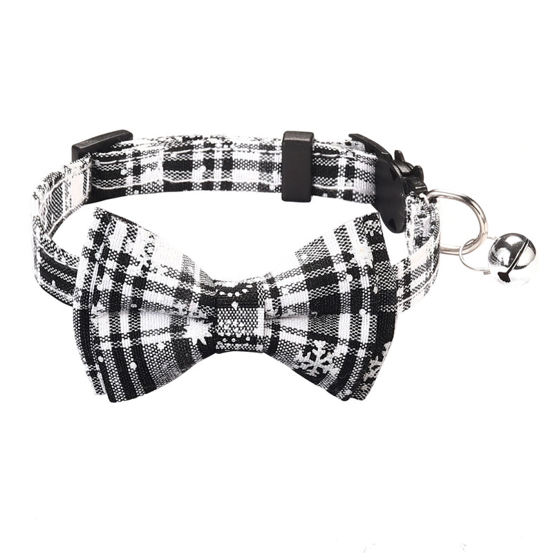 British Style Cotton Polyester Christmas Lattice Pet Collar